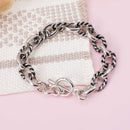 Pulsera Eslabón Pesada con Torzal Oxidado