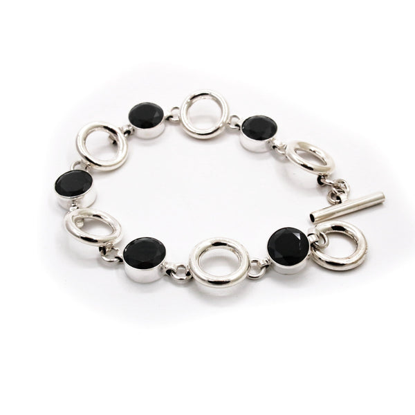 Pulsera con Dona y Circonia de Plata .925