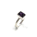 Anillo Circonia Rectangular Morado