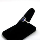 Anillo Circonia Rectangular Azul 2