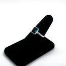 Anillo Circonia Rectangular Verde 2