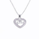 Collar Corazón Electric Heart con Piedras de Plata .925