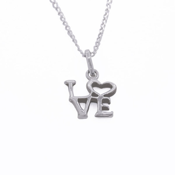 Dije Letras Love Corazón de Plata .925