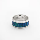 Anillo Banda con Ópalo 8mm de Plata .925