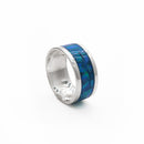 Anillo Banda con Ópalo 8mm de Plata .925 - 1