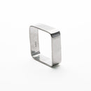 Anillo Cuadrado Liso de Plata .925 - 2