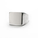 Anillo Cuadrado Plano Liso de Plata .925
