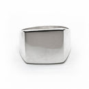 Anillo Cuadrado Plano Liso de Plata .925 - 2
