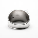 Anillo Cuadrado Plano Liso de Plata .925 - 3