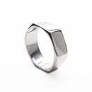 Anillo Hexágono de Plata .925 - 2