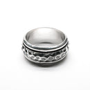 Anillo Movible Martillado Oxidado de Plata .925