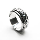 Anillo Movible Martillado Oxidado de Plata .925 - 2