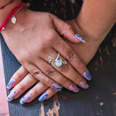 Anillo Piedra LarimarLuna de Plata .925 - 6