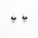 Aretes Broquel 12 Bola Chica de Plata .925