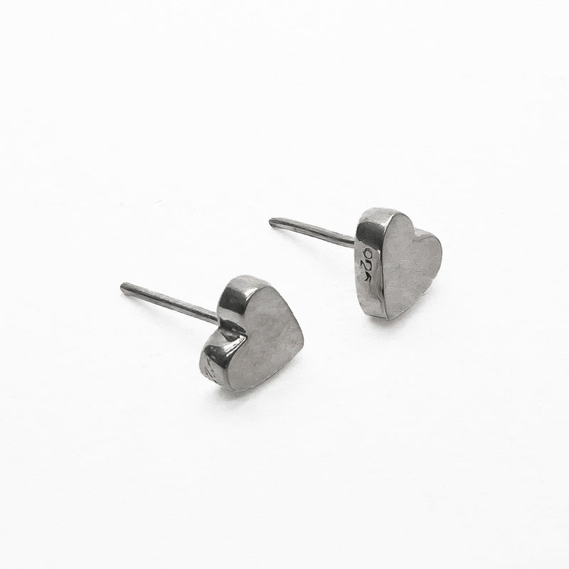 Aretes Corazón de Plata .925 - 1