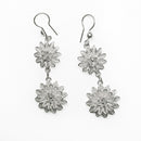 Aretes Doble Flor Filigrana de Plata .925
