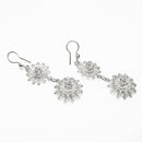 Aretes Doble Flor Filigrana de Plata .925 - 1