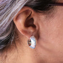 Aretes Dona Liso de Plata .925 - 3