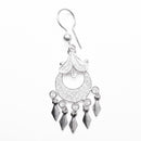 Aretes Filigrana Flor Media Luna Rombos de Plata .925 