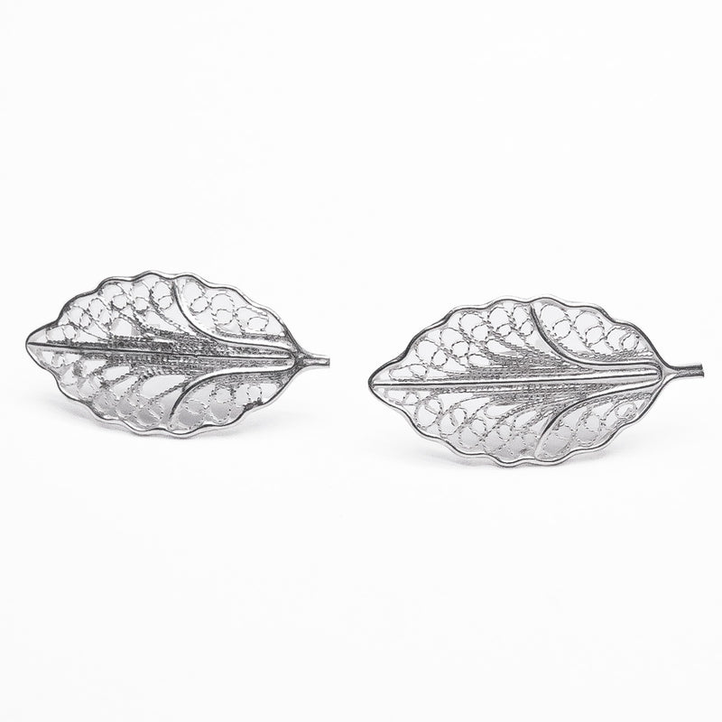 Aretes Hoja Filigrana de Plata .925 - 1