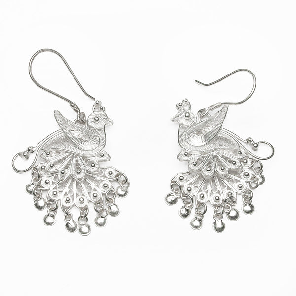 Aretes Pavorreal Filigrana de Plata .925