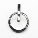 Arracadas Redonda Martillada con Palito de Plata .925 - 2