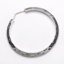 Arracadas Tubo Triangular Diamantada/Lisa de Plata .925 - 2