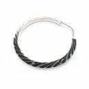 Arracadas Tubo Triangular Diamantada de Plata .925 - 2