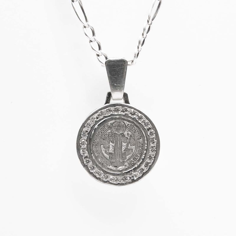 Dije Medalla San Benito con Cirnonia de Plata .925