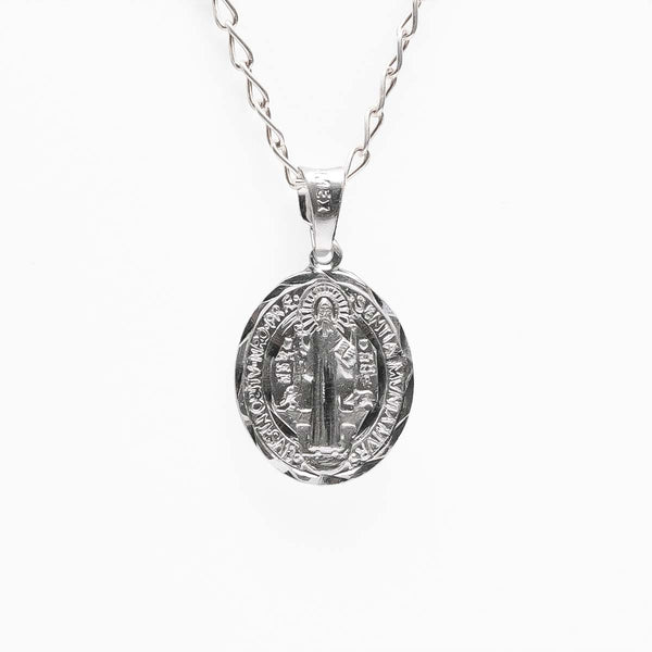 Dije Medalla San Benito de Plata .925