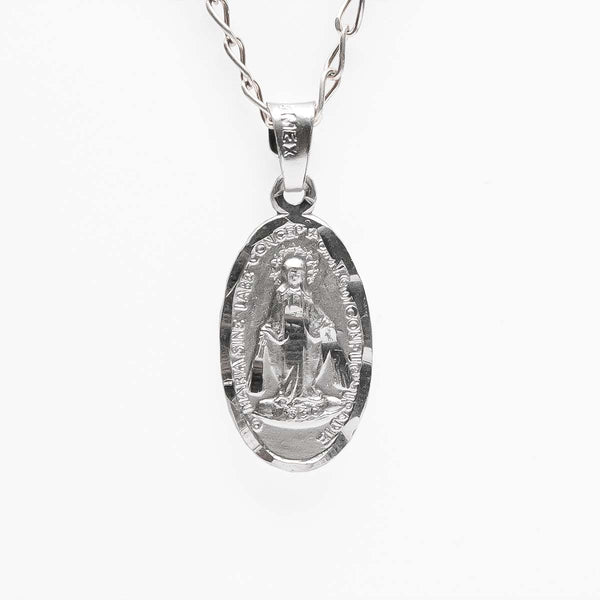 Dije Medalla Virgen Milagrosa de Plata .925