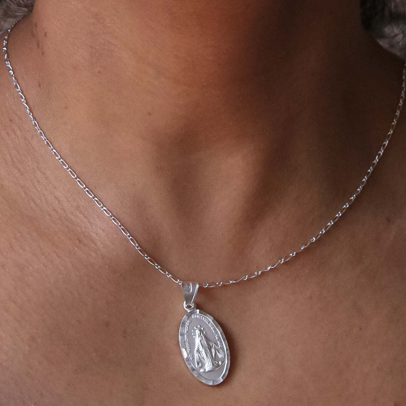 Dije Medalla Virgen Milagrosa de Plata .925 - 1