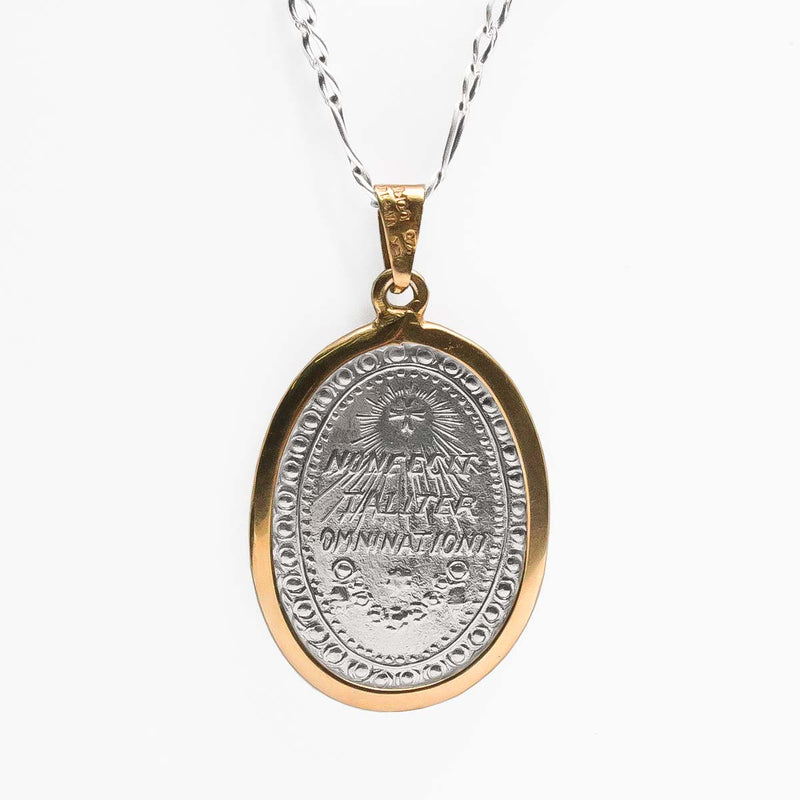 Dije Medalla Virgen de Guadalupe con Chapa de Oro de Plata .925 - 1