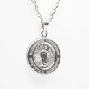 Dije Medalla Virgen de Guadalupe con Circonia de Plata .925 - 1