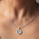 Dije Medalla Virgen de Guadalupe con Circonia de Plata .925 - 2