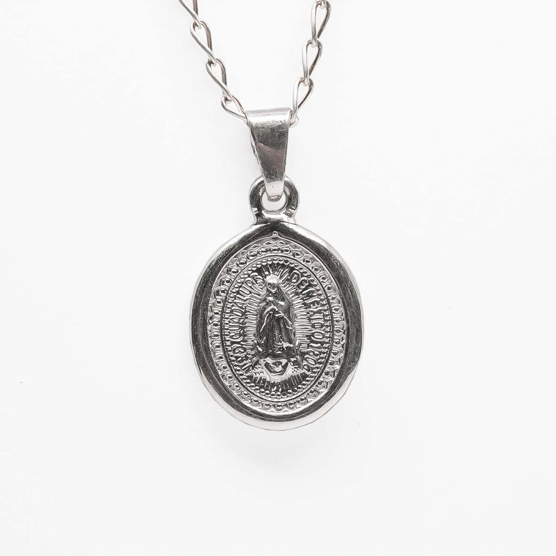 Dije Medalla Virgen de Guadalupe de Plata .925