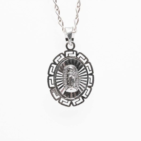 Dije Medalla Virgen de Guadalupe de Plata .925