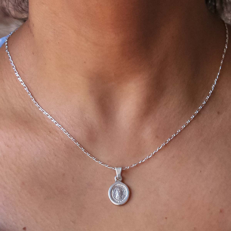 Dije Medalla Virgen de Guadalupe de Plata .925 - 2