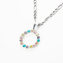 Juego Aretes y Dije Aro con Circonia de Plata .925 - Dije