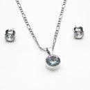 Juego Aretes y Dije con Circonia de Plata .925 - 3