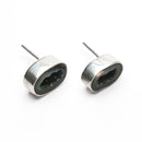 Juego Aretes y Dije con Piedra Geodita de Plata .925 - 2