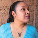 Juego Aretes y Dije con Piedra Pirita de Plata .925 - 1