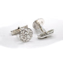 Mancuernilla Circulo Pie de Elefante de Plata .925 - 2