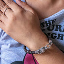 Pulsera Piel con Cabeza Varias de Plata .925 - 3