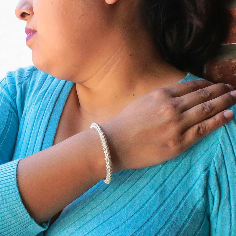 Pulsera Resorte con Bolita de Plata .925 - 1