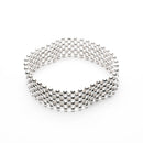 Pulsera Tejida Bolitas Siete Hilos de Plata .925