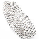 Pulsera Tejida Bolitas Siete Hilos de Plata .925 - 2