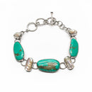 Pulsera Turquesa con Perla de Plata .925