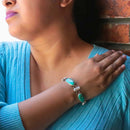 Pulsera Turquesa con Perla de Plata .925 - 1